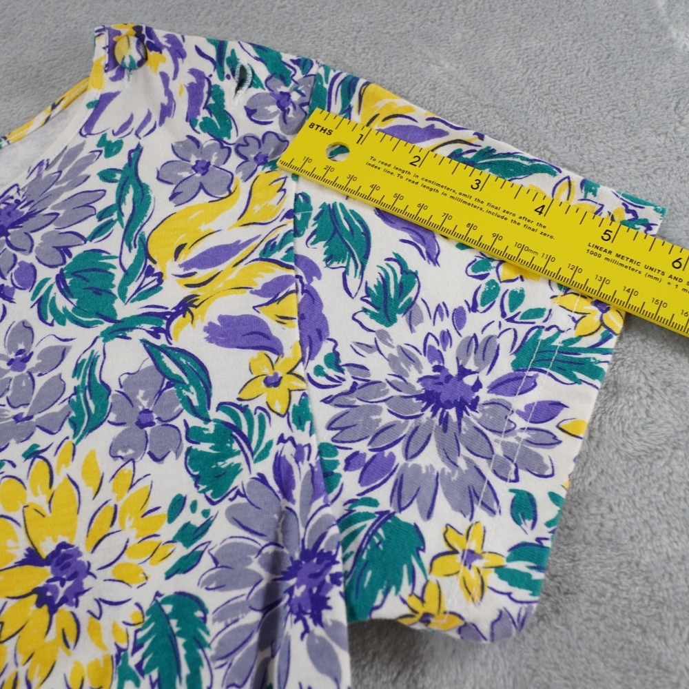 Vintage Laura Ashley Floral Romper Jumpsuit Womens S Cotton Colorful 90s Cottage - Picture 10 of 16